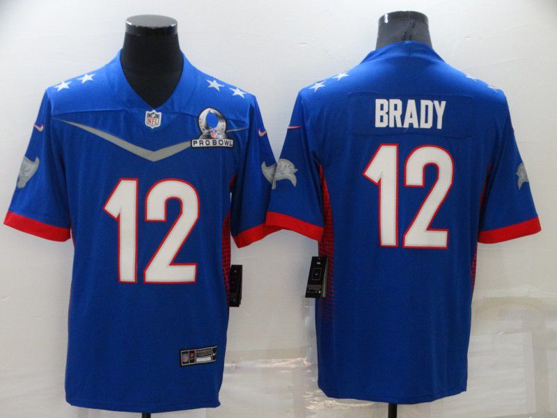 Men Tampa Bay Buccaneers #12 Brady Blue Nike 2022 All star Pro bowl Limited NFL Jersey->san francisco 49ers->NFL Jersey